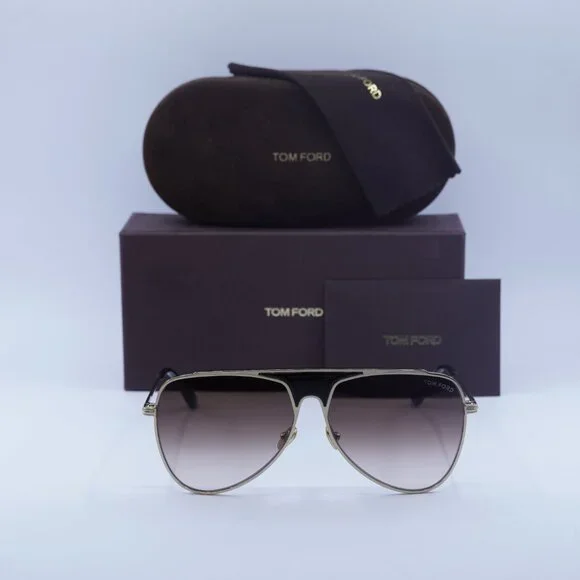 NEW TOM FORD ETHAN TF935 28F UNISEX AVIATOR SUNGLASSES TOM FORD FT0935/S BROWN TOM FORD FT0935/28F ETHAN - Sunglasses main image 4